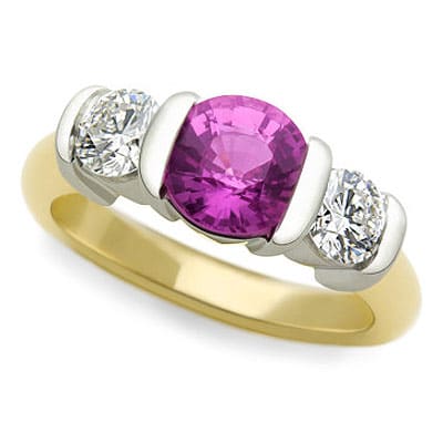 Ridge Ring pink-sapphire-two-tone Ridge Ring pink-sapphire-two-tone